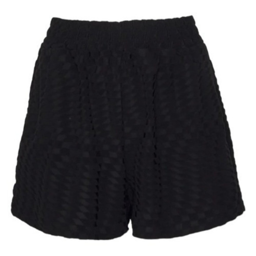 Good American Diamond Pattern Jacquard Cover-up Swim Shorts Black Terry‎ 1/S - Picture 6 of 13